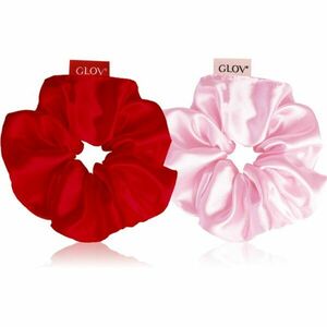 GLOV Satin Scrunchies S gumičky do vlasů Red/Pink 2 ks obraz