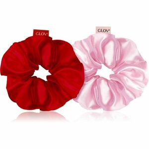 GLOV Satin Scrunchies L gumičky do vlasů Red/Pink 2 ks obraz