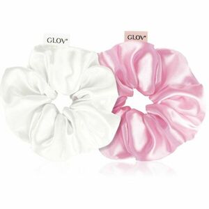 GLOV Satin Scrunchies M gumičky do vlasů Beige/Pink 2 ks obraz