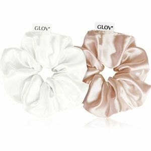 GLOV Satin Scrunchies M gumičky do vlasů Sparkling Wine/Beige 2 ks obraz