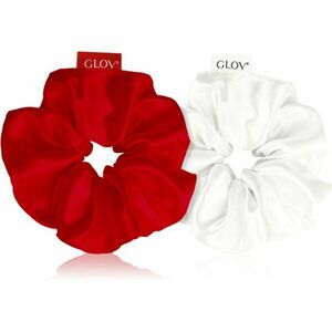 GLOV Satin Scrunchies M gumičky do vlasů Red/Beige 2 ks obraz