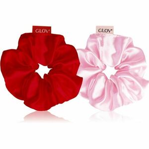 GLOV Satin Scrunchies M gumičky do vlasů Red/Pink 2 ks obraz