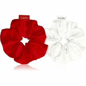 GLOV Satin Scrunchies S gumičky do vlasů Red/Beige 2 ks obraz