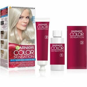 Garnier Color Sensation The Vivids barva na vlasy odstín S9 Srebrny Popielaty Blond 1 ks obraz