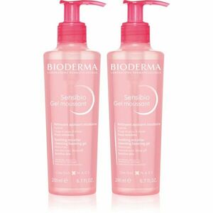 Bioderma Sensibio Gel Moussant 1+1 výhodné balení pro dokonalé vyčištění pleti 2x200 ml obraz