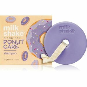 Milk Shake Silver Shine Donut Care Shampoo tuhý šampon neutralizující žluté tóny 50 g obraz