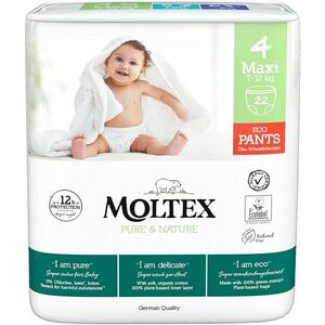 MOLTEX Pure & Nature Natahovací plenkové kalhotky Maxi 7–12 kg 22 ks obraz