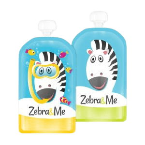 ZEBRA&ME Kapsička na dětskou stravu na opakované použití 2 ks obraz