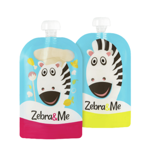 ZEBRA&ME Kapsička na dětskou stravu na opakované použití 2 ks obraz