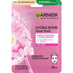 GARNIER Skin Naturals Hydratační textilní maska na oživení jasu Sakura 28 g obraz