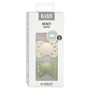 BIBS Infinity anatomické dudlíky ze silikonu, velikost 2, Ivory / Sage 2 ks obraz