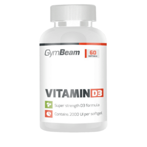 GYMBEAM Vitamin D3 2000 IU, bez příchuti 240 měkkých tobolek obraz