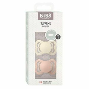 BIBS Supreme Symetrické dudlíky z přírodního kaučuku slonová Ivory/Blush 0-6m, 2 ks obraz