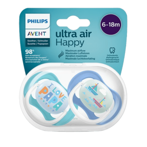 Philips Avent AVENT Šidítko Ultra air 6-18m chlapec 2ks obraz