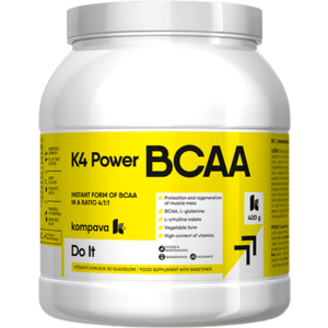 KOMPAVA K4 Power BCAA 36 dávek, mango 400 g obraz