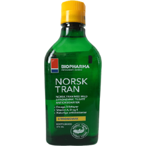 BIO PHARMA Norský rybí olej s přírodní citrónovou příchutí - Norsk Tran 375 ml obraz