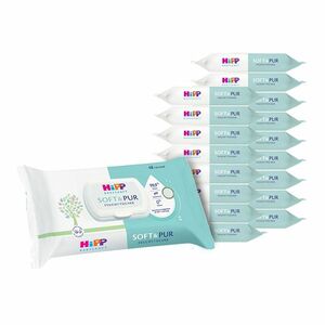 HIPP Babysanft vlhčené ubrousky Soft&Pur + víčko 18 x 48 ks obraz