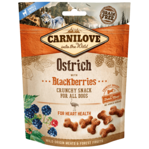 CARNILOVE Dog Crunchy Snack Ostrich with Blackberries with fresh meat 200 g obraz