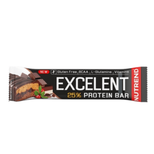 NUTREND Tyčinka EXCELENT BAR DOUBLE čokoláda a nugát s brusinkami 85 g obraz