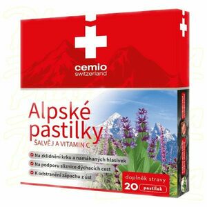 CEMIO Alpské pastilky Šalvěj a vitamin C 20 pastilek obraz