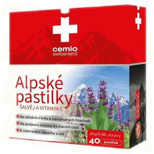 CEMIO Alpské pastilky Šalvěj a vitamin C 40 pastilek obraz