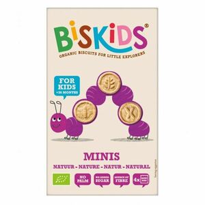 BELKORN BISkids BIO dětské celozrnné mini sušenky Natural bez přidaného cukru 120 g obraz