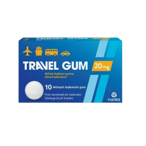 TRAVEL GUM 20 mg 10 ks obraz