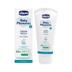 CHICCO Vyživující krém Baby Moments 85% přírodních složek, 0m+, 100 ml obraz