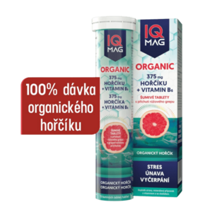 IQ MAG ORGANIC Mg+B6 šumivé tablety 13 šumivých tablet obraz