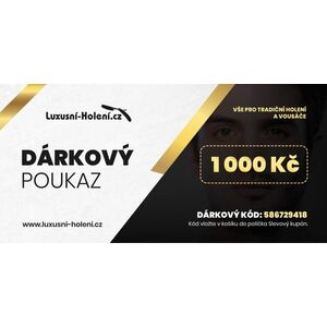 Luxusní-holení.cz Dárkový poukaz v hodnotě 1000 Kč obraz