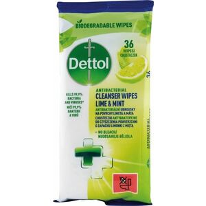 Dettol Antibakteriálne utierky na povrchy Limeta a Mäta, 36 ks obraz