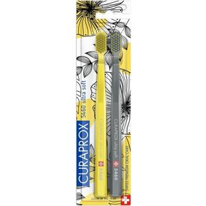 Curaprox Velmi jemný zubní kartáček 5460 Duo Yellow/Grey Edition 2 ks obraz