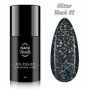 NANI gel lak Amazing Line 5 ml - Glitter Black obraz