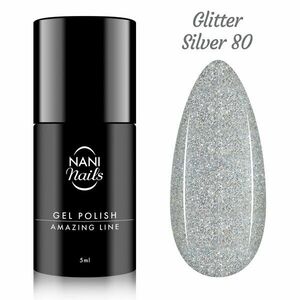 NANI gel lak Amazing Line 5 ml - Glitter Silver obraz