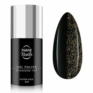 NANI gel lak 5 ml - Diamond Top Glitter Gold obraz