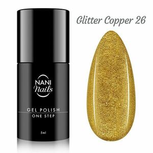 NANI gel lak One Step 5 ml - Glitter Copper obraz