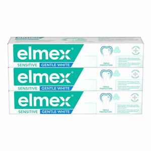 ELMEX Sensitive Gentle White zubní pasta pro citlivé zuby 3 x 75 ml obraz