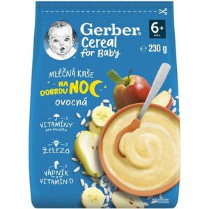 GERBER Cereal mléčná kaše ovocná Dobrou noc 230 g obraz