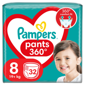 PAMPERS Active Baby Pants Kalhotkové plenky vel. 8, 19+ kg, 32 ks obraz