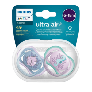 PHILIPS AVENT Šidítko Ultra air Obrázek 6-18m dívka (moře) 2 ks obraz