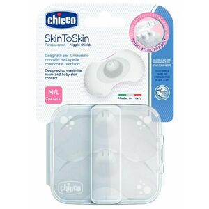CHICCO Chránič bradavek SkinToSkin silikon M / L 2 ks obraz
