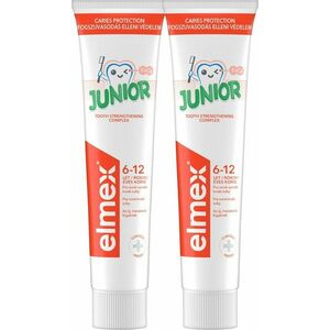 ELMEX Junior zubní pasta pro děti ve věku 6-12 let duopack 2 x 75 ml obraz