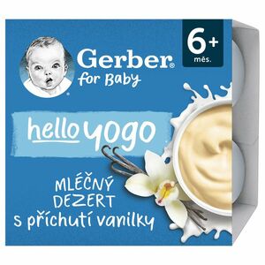 GERBER Hello yogo mléčný dezert s příchutí vanilky 4 x 100 g obraz