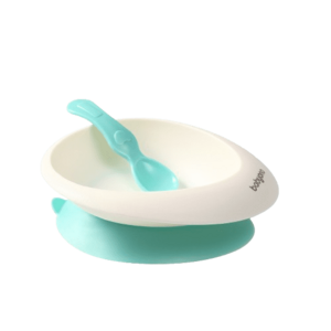 BABYONO Miska s přísavkou a lžičkou mint 6m+ 230 ml obraz