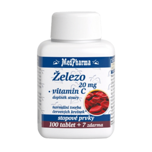 MEDPHARMA Železo 20 mg + vitamín C 107 tablet obraz