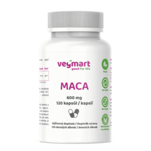 VEGMART Maca 600 mg 120 kapslí obraz