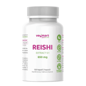 VEGMART Reishi 650 mg 120 kapslí obraz