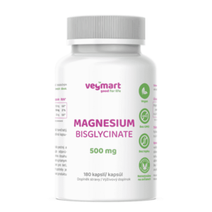 VEGMART Hořčík bisglycinát 500 mg 180 kapslí obraz