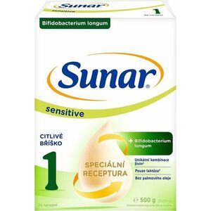 SUNAR Sensitive 1 počáteční kojenecké mléko, 500 g obraz