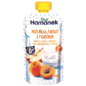 HAMÁNEK kapsička Meruňka a jablko s tvarohem 100 g obraz